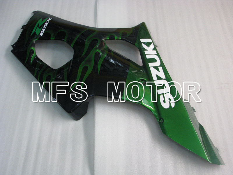 Suzuki GSXR1000 2003-2004 Injection ABS Fairing - Flame - Black Green - MFS2574 - Fairings Kit