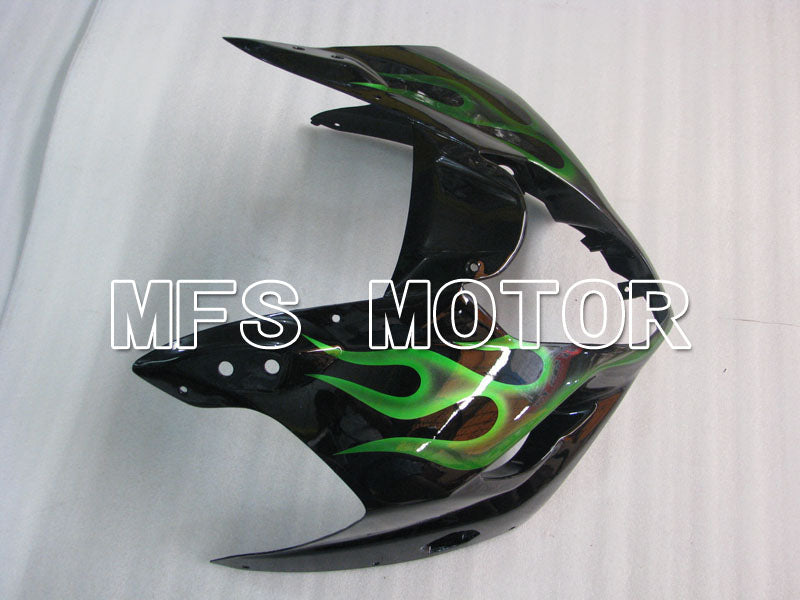 Suzuki GSXR1000 2003-2004 Injection ABS Fairing - Flame - Black Green - MFS2574 - Fairings Kit